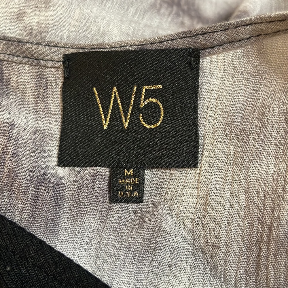W5 Black Gray Tie Dye Sleeveless Top - Picture 6 of 7